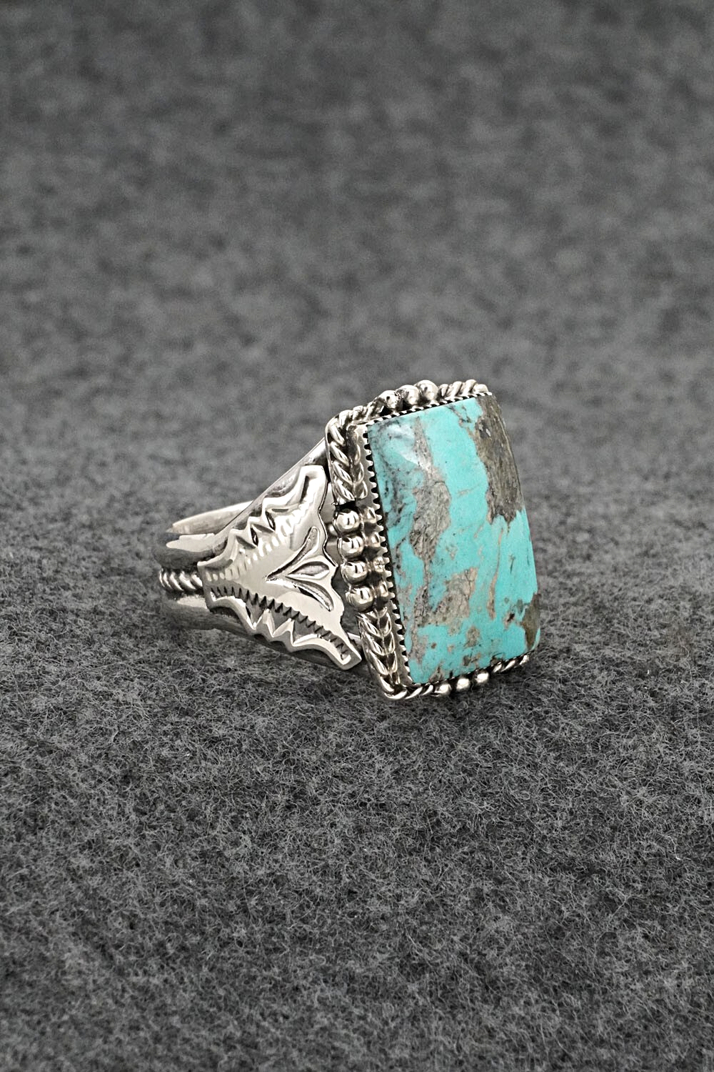 Turquoise & Sterling Silver Ring - Gregg Yazzie - Size 12