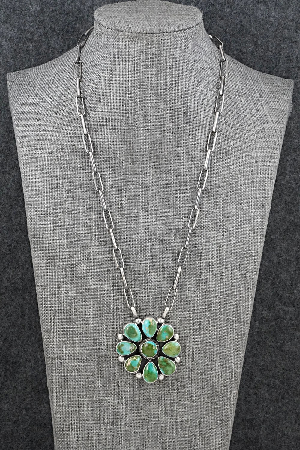 Turquoise & Sterling Silver Necklace - Bobby Johnson