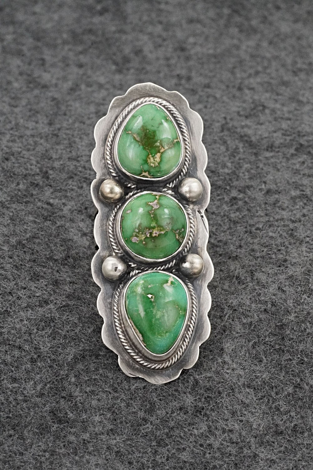 Turquoise & Sterling Silver Ring - Kathleen Livingston - Size 8.5