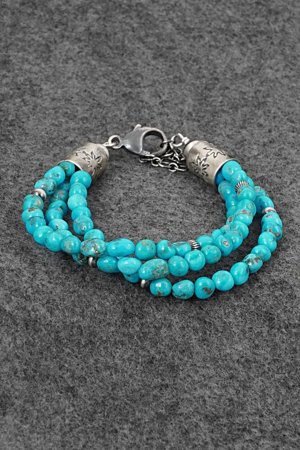 Turquoise & Sterling Silver Bracelet - Theresa Skeets