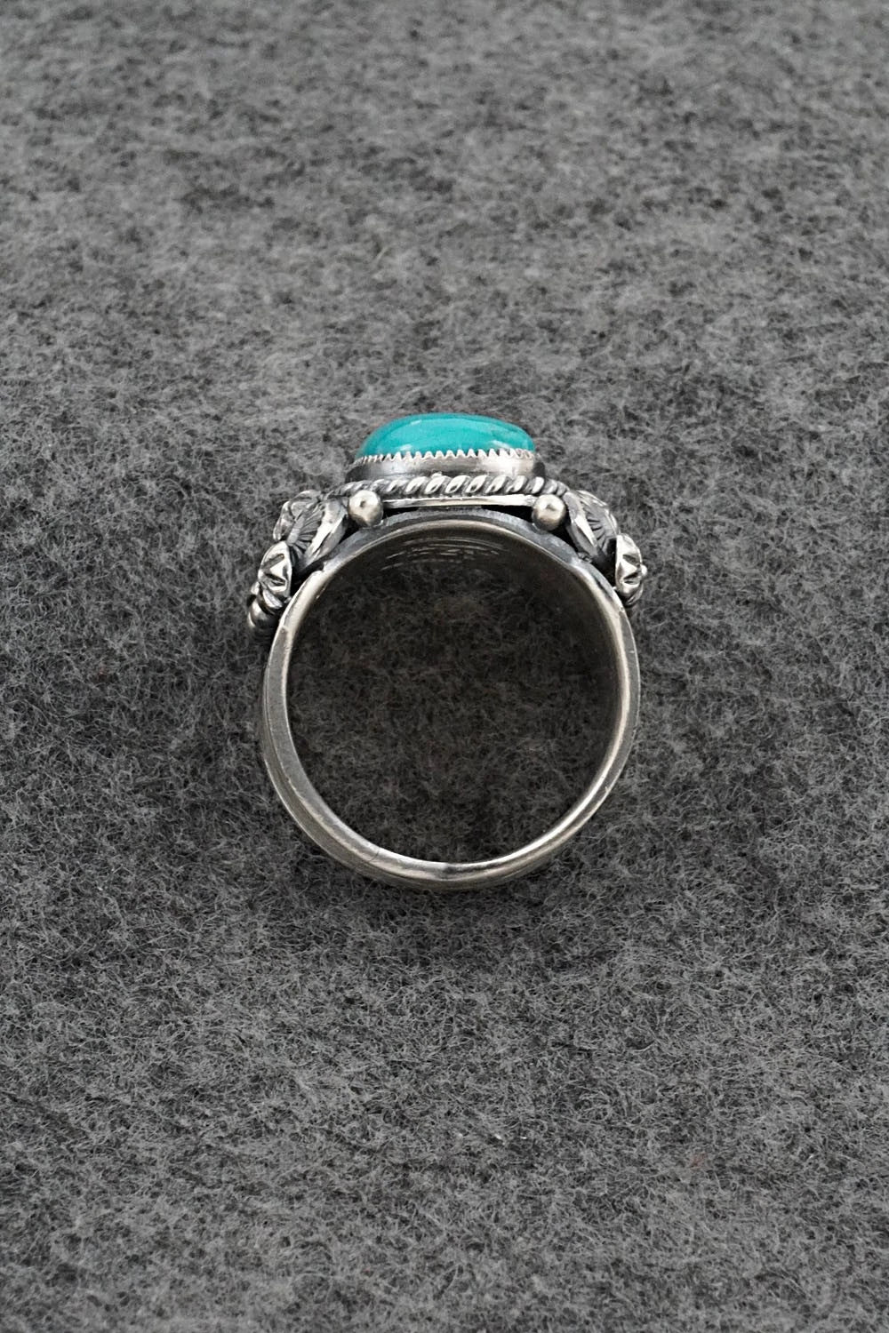 Turquoise & Sterling Silver Ring - Delbert Gordon - Size 9