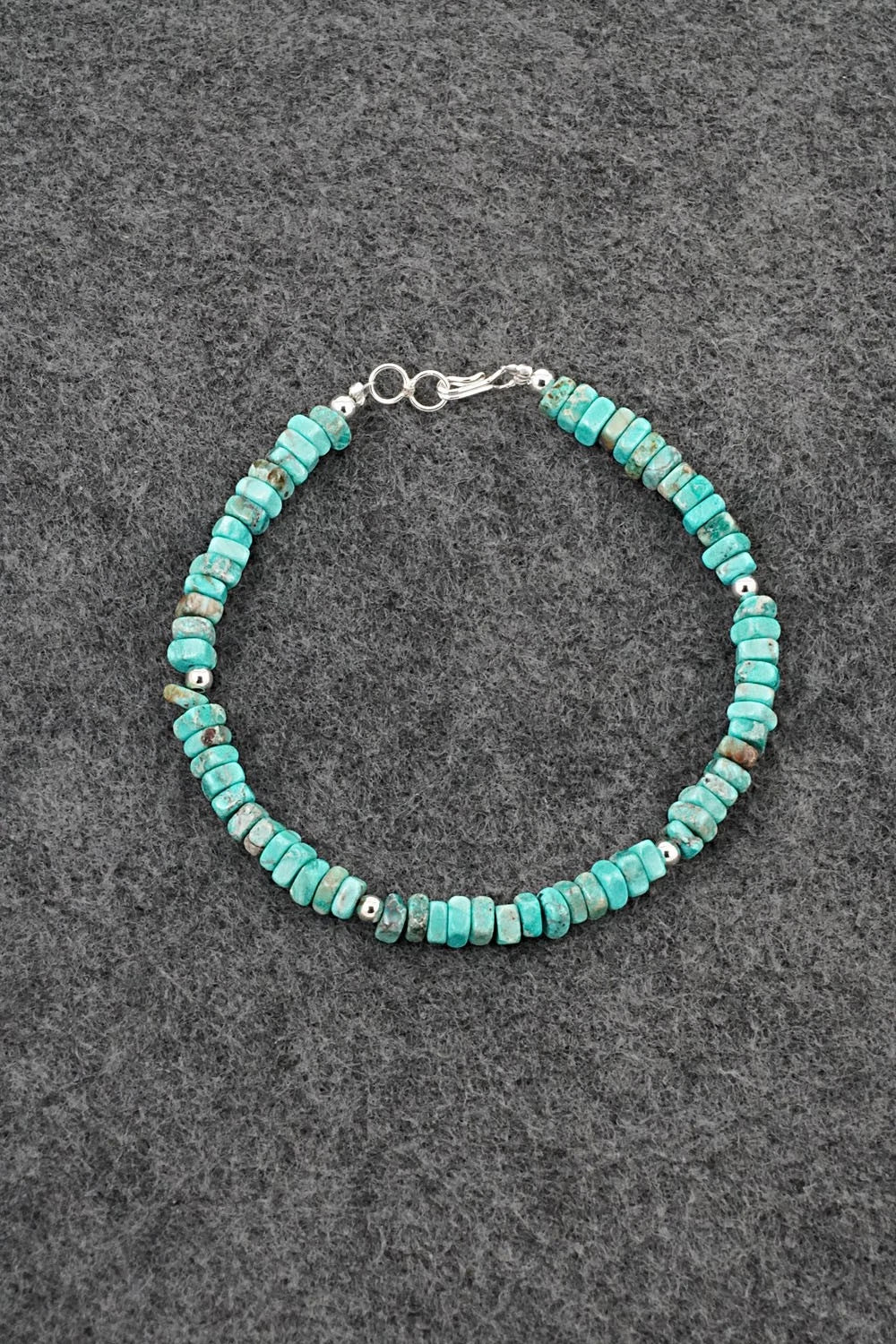Turquoise & Sterling Silver Bracelet - Doreen Jake