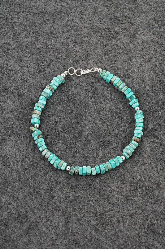 Turquoise & Sterling Silver Bracelet - Doreen Jake