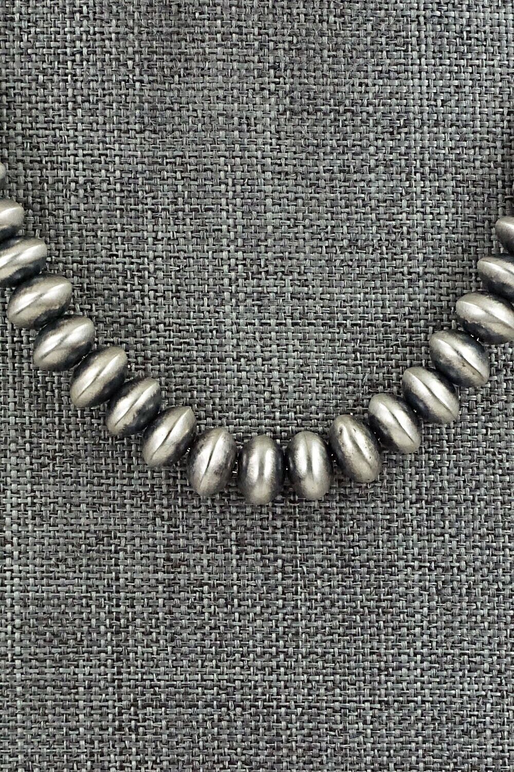 Sterling Silver Navajo Pearl Necklace - Dorinda Mariano