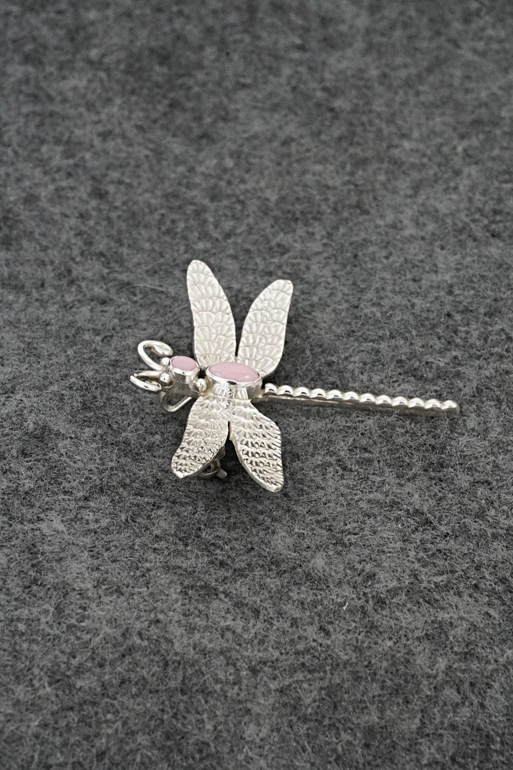 Pink Conch & Sterling Silver Pendant/Pin - Lee Charley