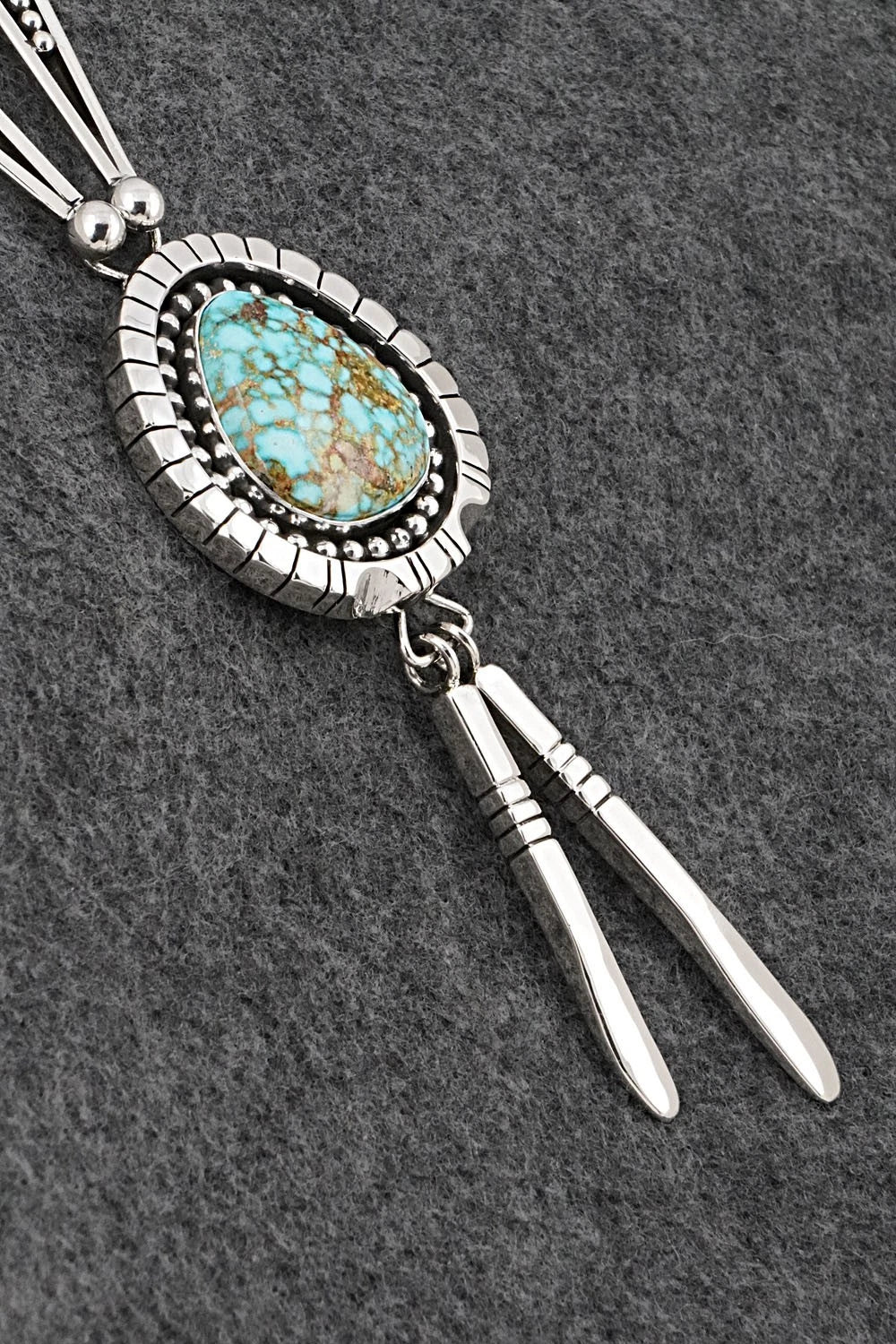 Turquoise & Sterling Silver Necklace and Earrings Set - Jonathan Nez