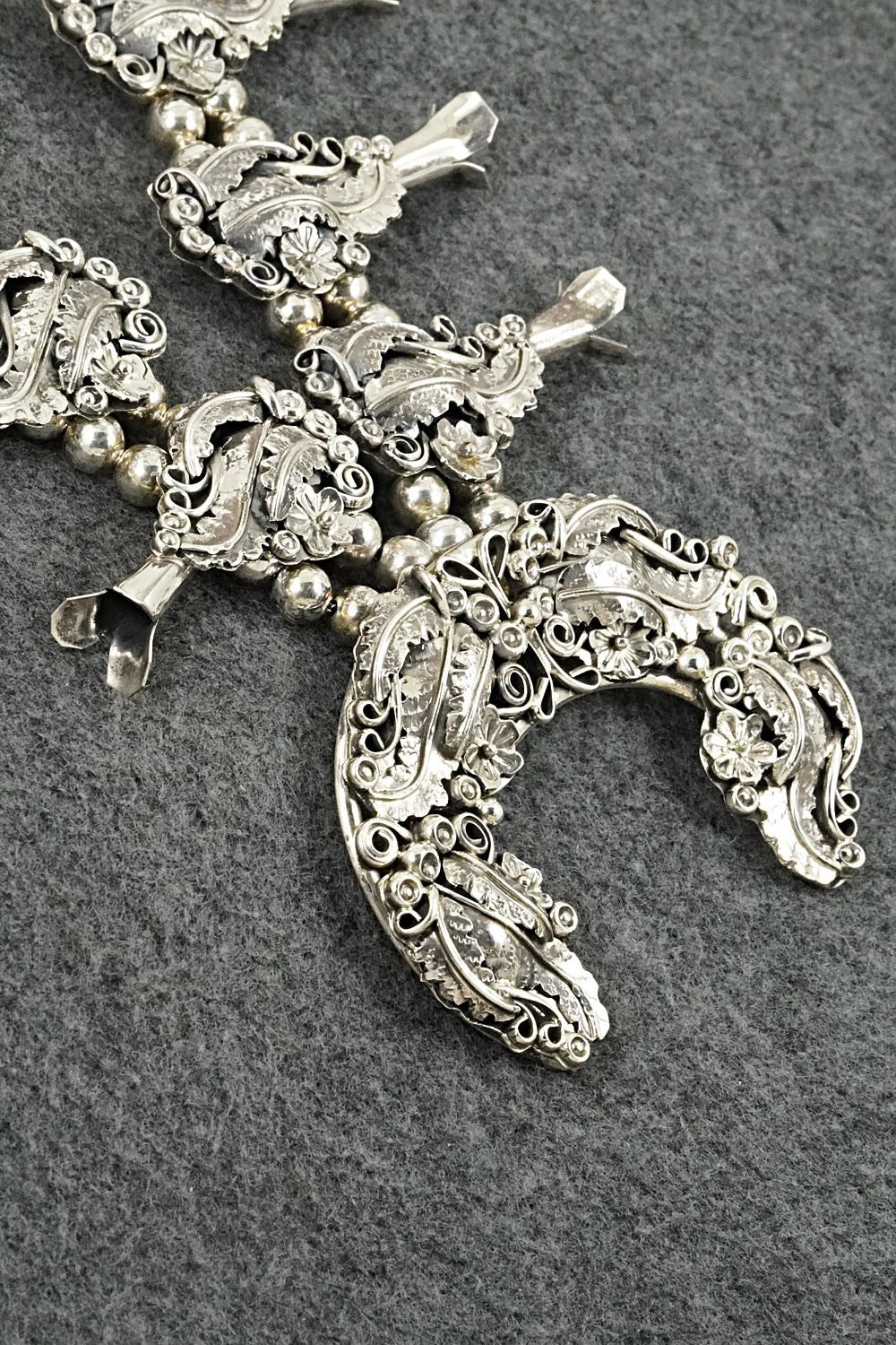 Sterling Silver Squash Blossom Set - Harry B. Yazzie