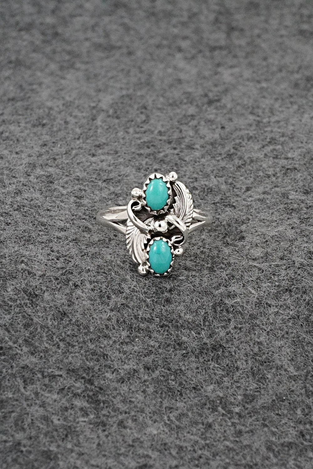 Turquoise and Sterling Silver Ring - Judy Largo - Size 7
