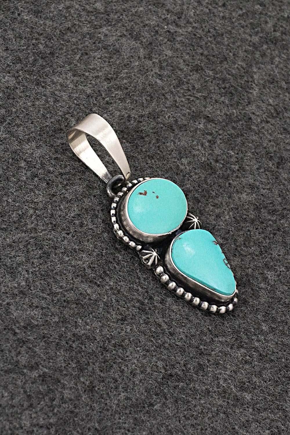 Turquoise & Sterling Silver Pendant - Darrin Livingston