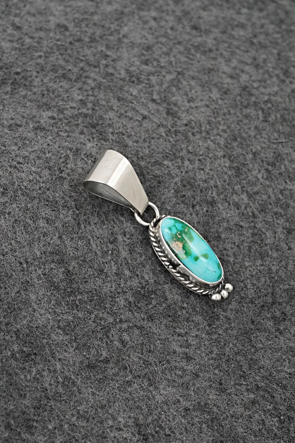 Turquoise & Sterling Silver Pendant - Rosemary Saunders