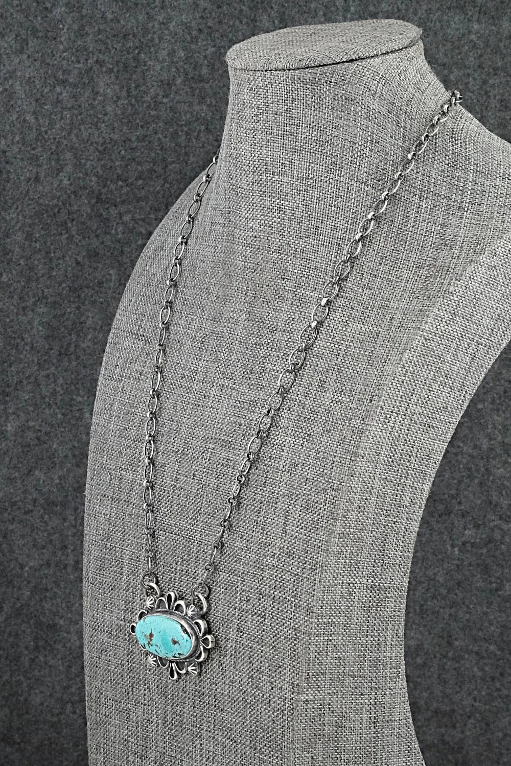 Turquoise & Sterling Silver Necklace - Bobby Johnson