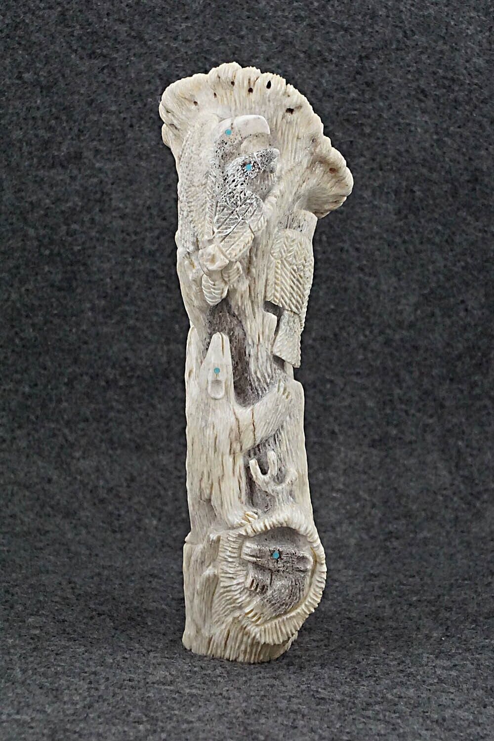 Bears & Eagles Zuni Fetish Carving - Destry Siutza