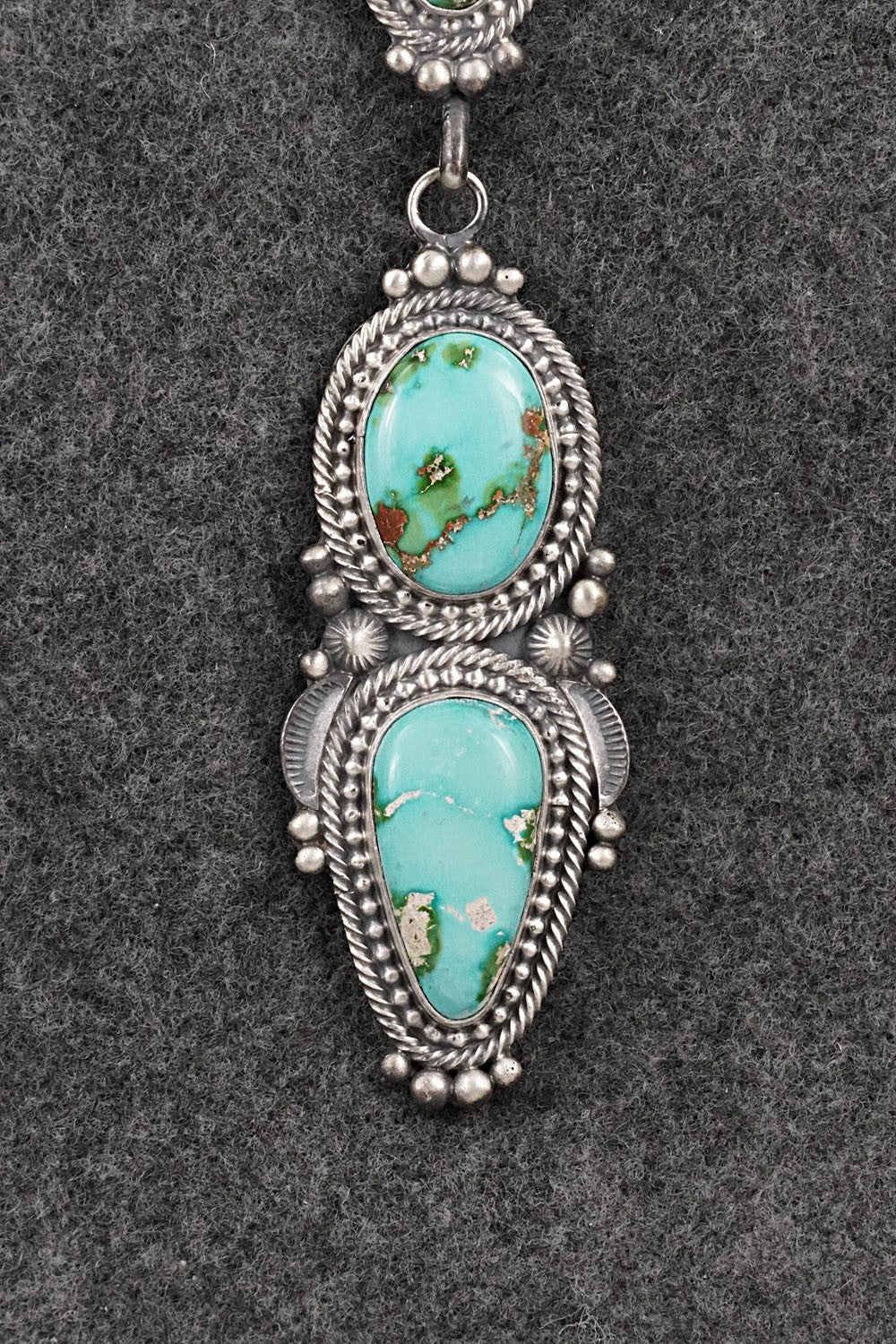 Turquoise & Sterling Silver Necklace - Tom Lewis