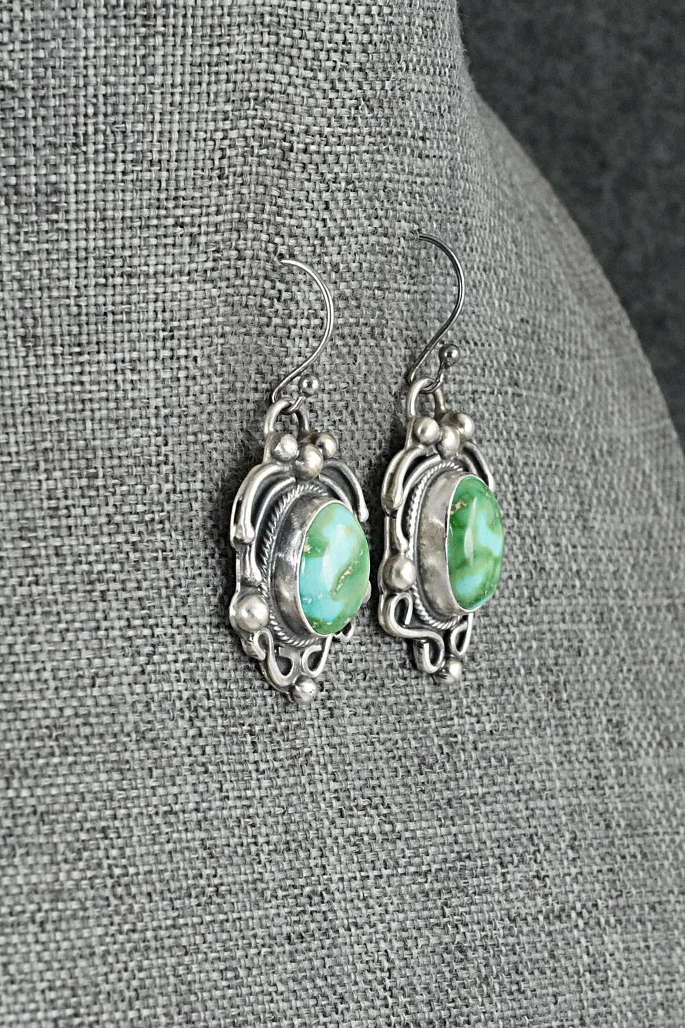 Turquoise & Sterling Silver Necklace and Earrings Set - Kathleen Livingston