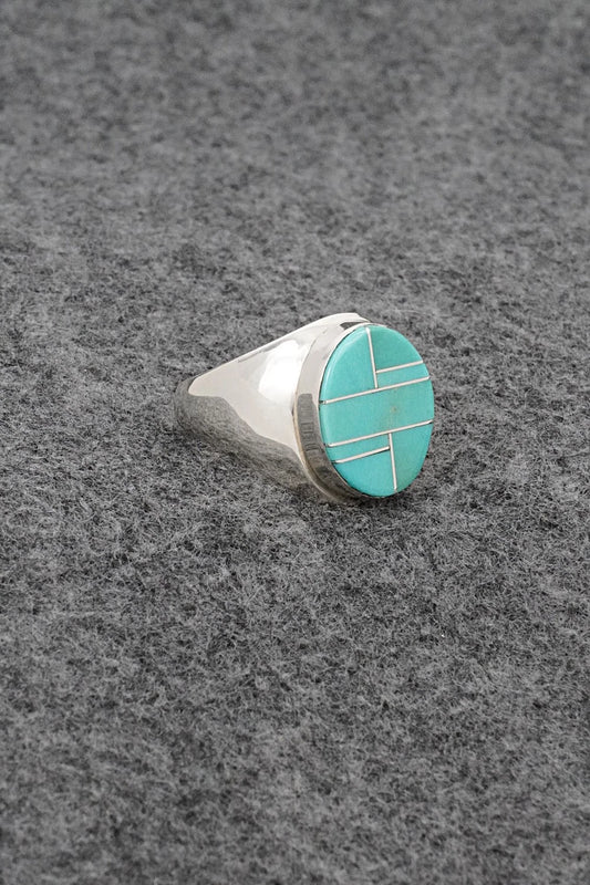 Turquoise & Sterling Silver Ring - Wilbert Gray - Size 9