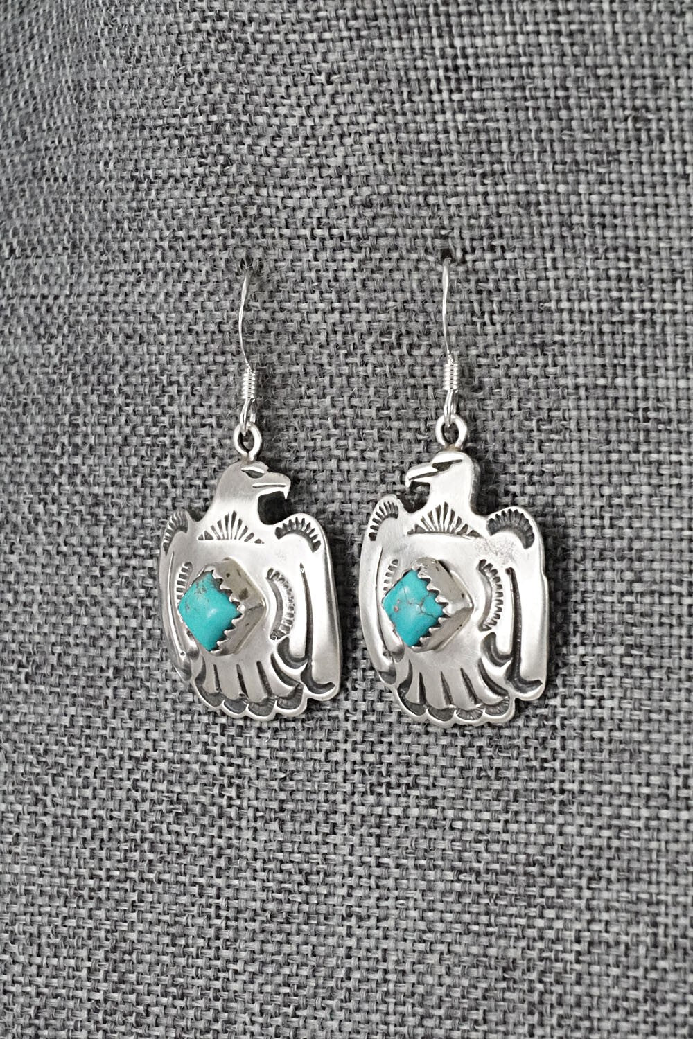 Turquoise & Sterling Silver Earrings - Verley Betone