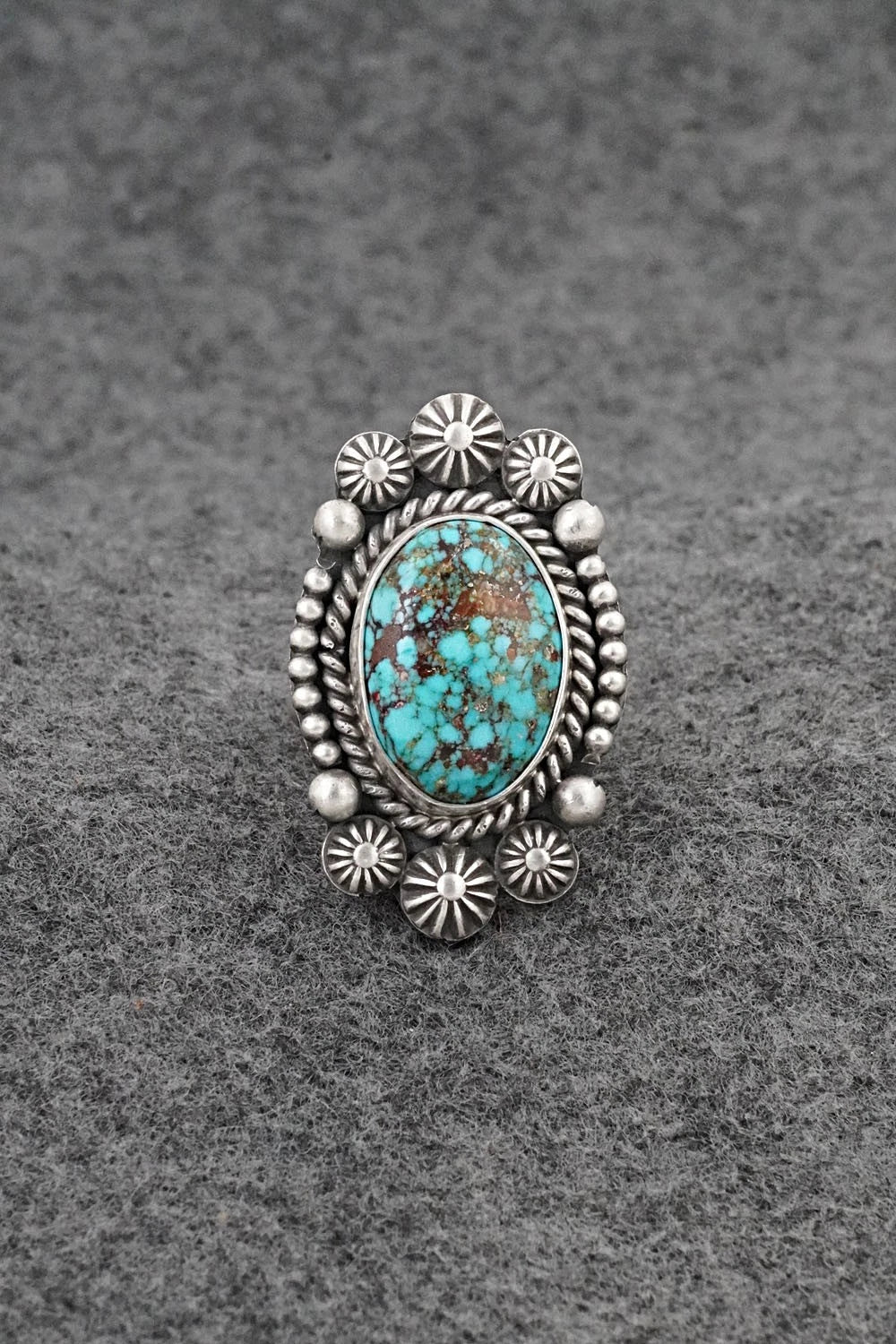 Turquoise & Sterling Silver Ring - Michael Calladitto - Size 9