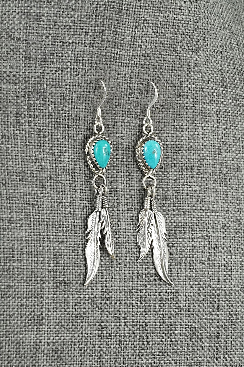 Turquoise & Sterling Silver Earrings - Isabelle Yazzie