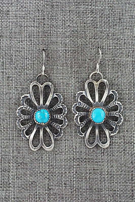 Turquoise & Sterling Silver Earrings - Eva & Linberg Billah