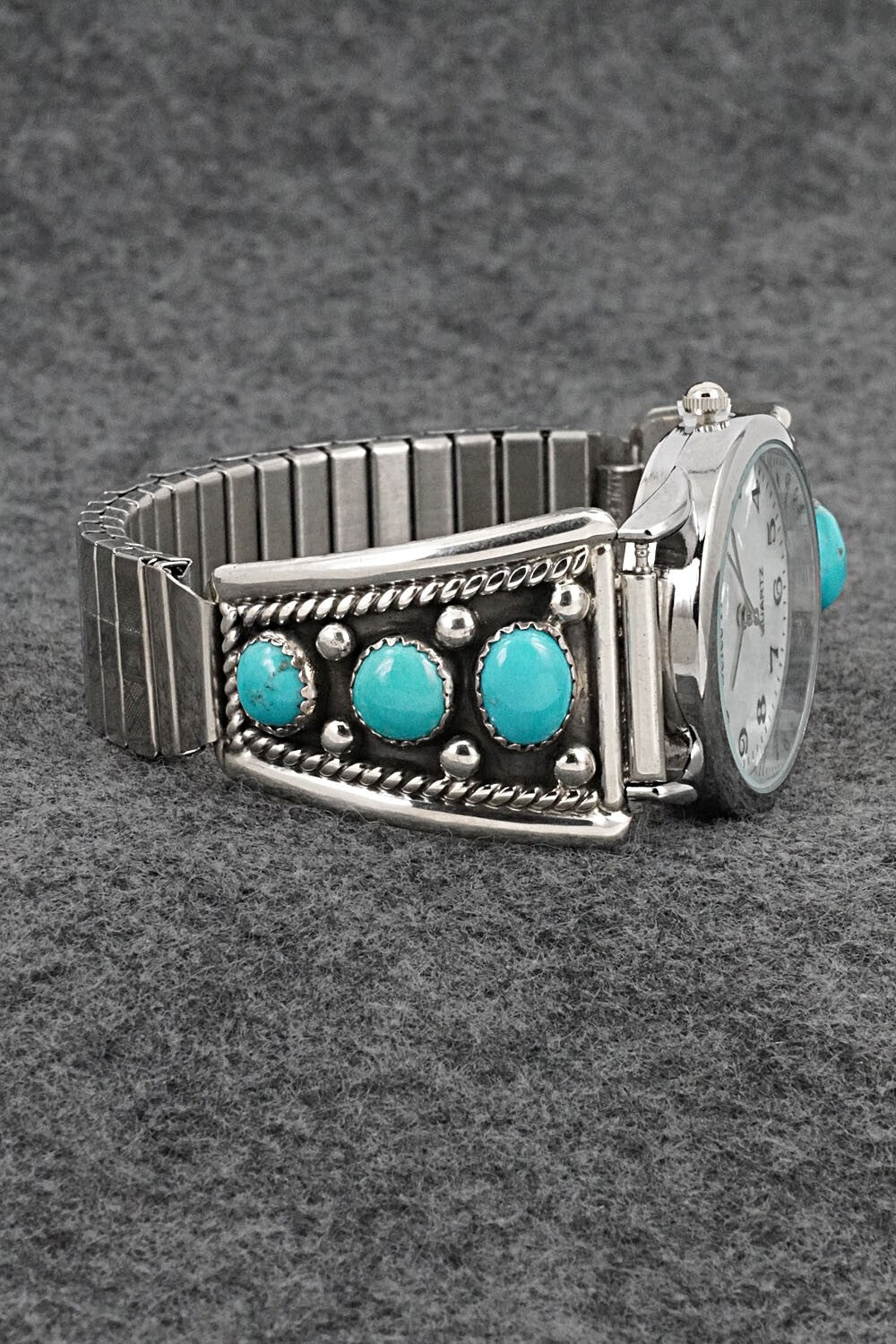 Turquoise & Sterling Silver Watch Bracelet - Paul Largo