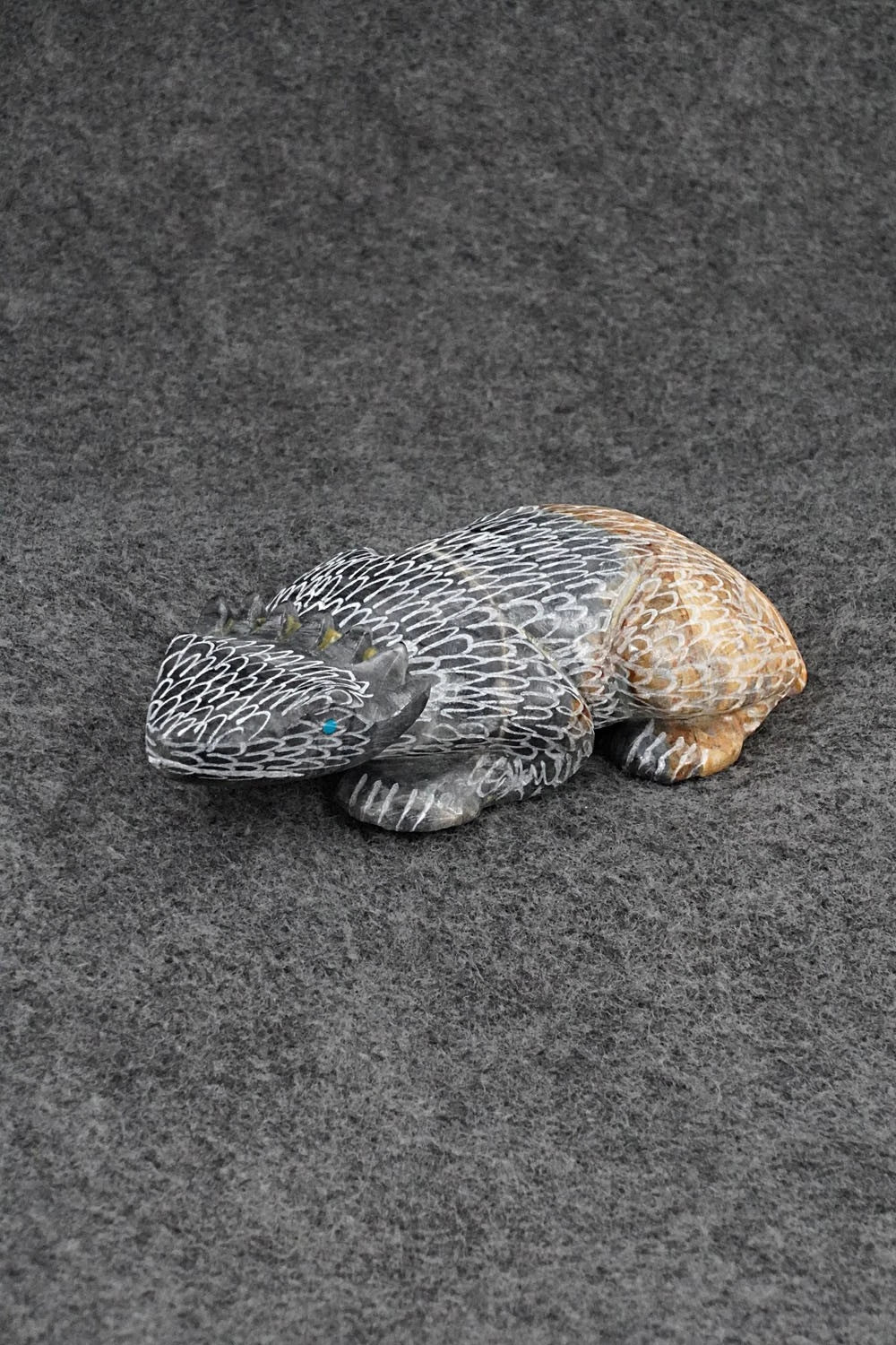 Horned Toad Zuni Fetish Carving - Nelson Yatsattie