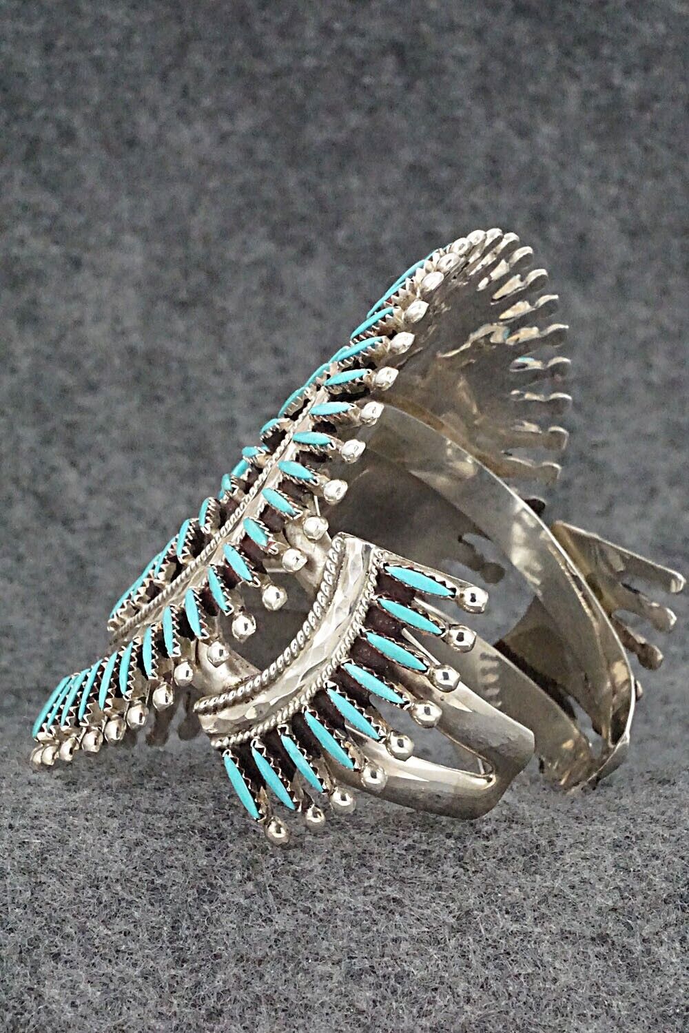 Turquoise & Sterling Silver Bracelet and Ring - Jack Etsate