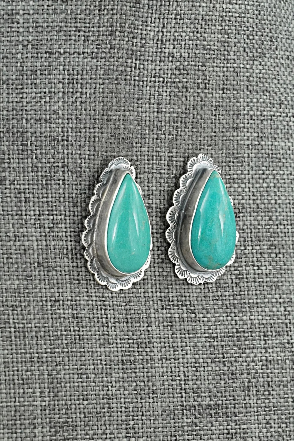 Turquoise & Sterling Silver Earrings - Carlos Francisco