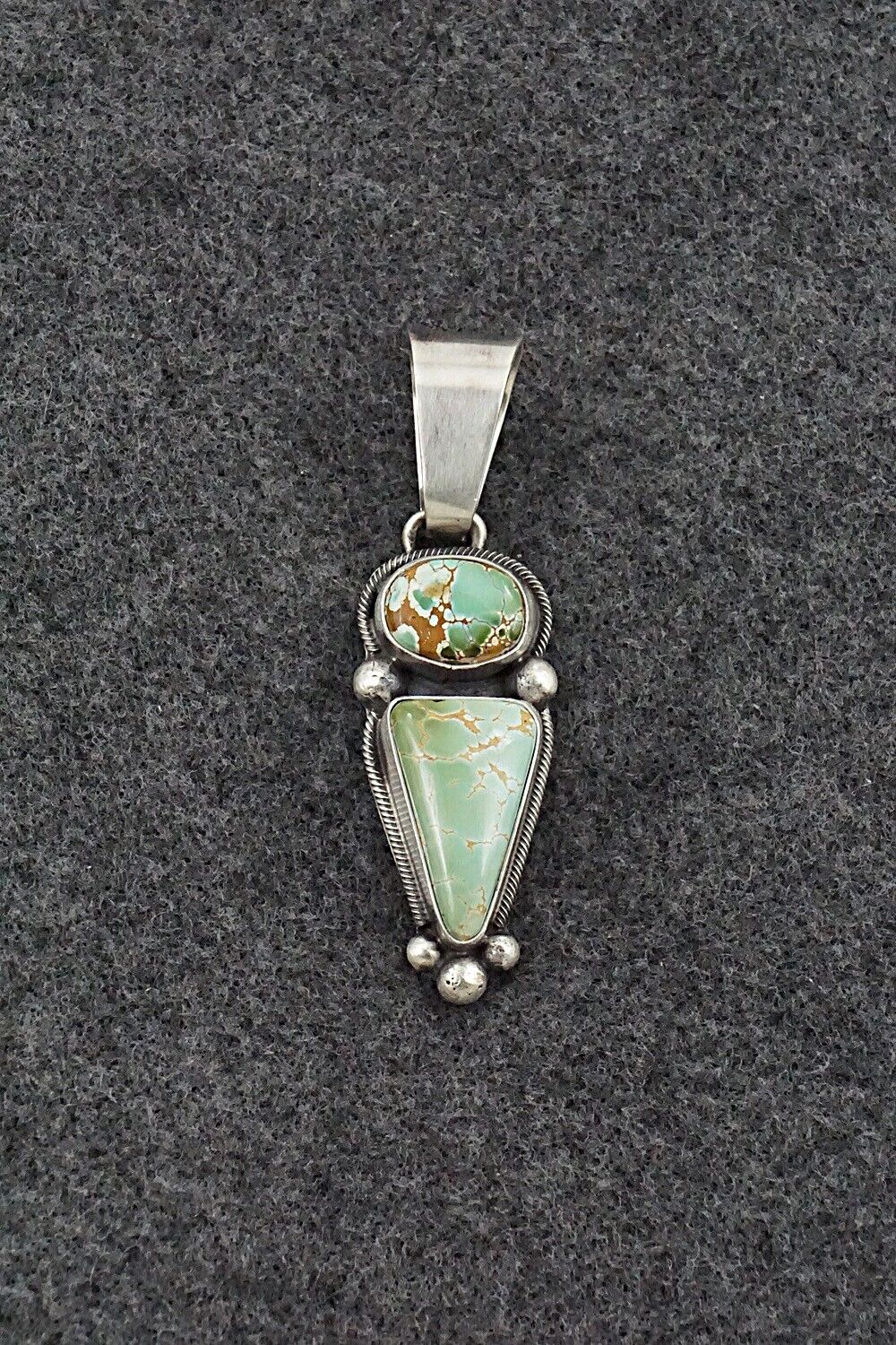 Turquoise & Sterling Silver Pendant - Darrin Livingston