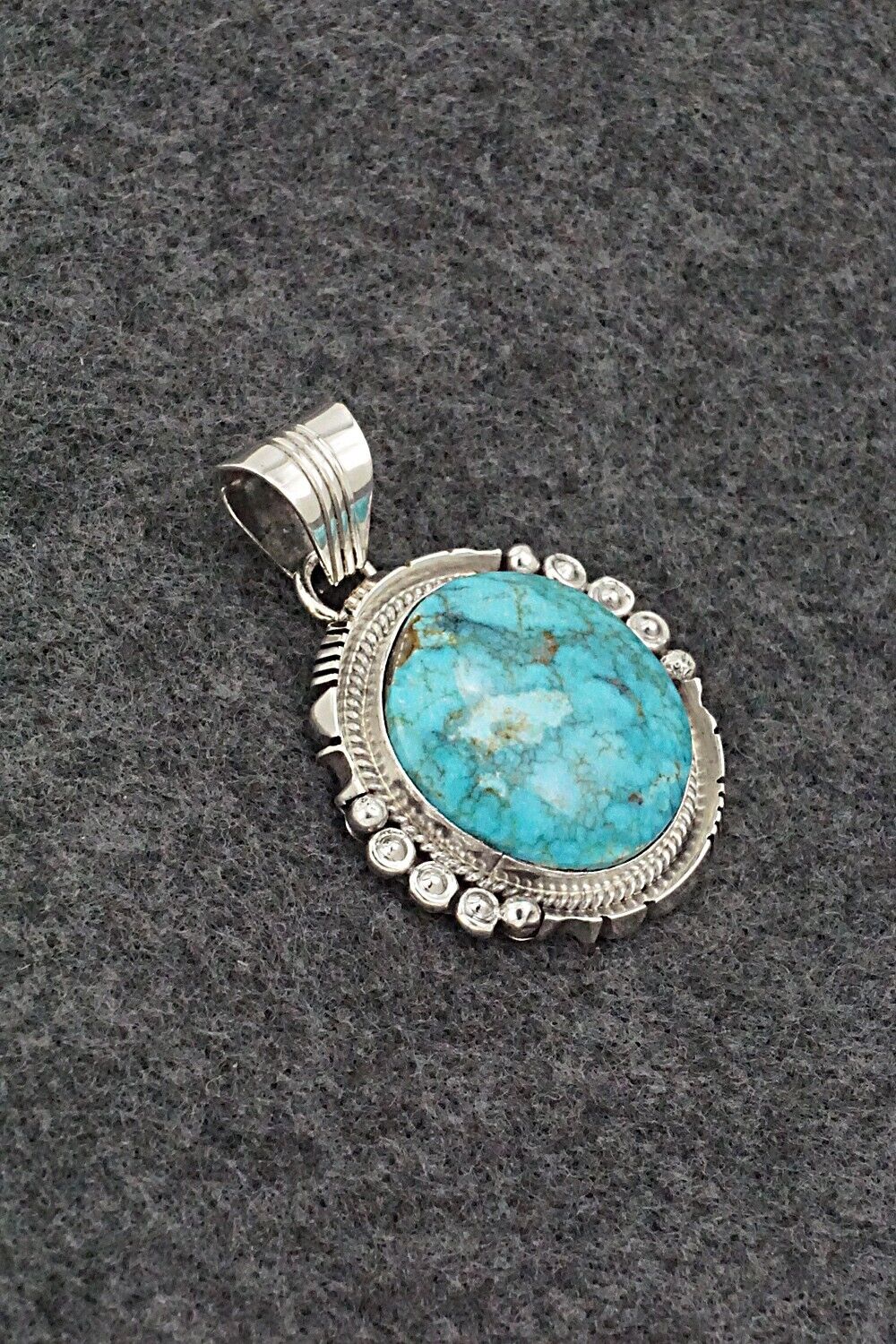 Turquoise & Sterling Silver Pendant - Daniel Benally