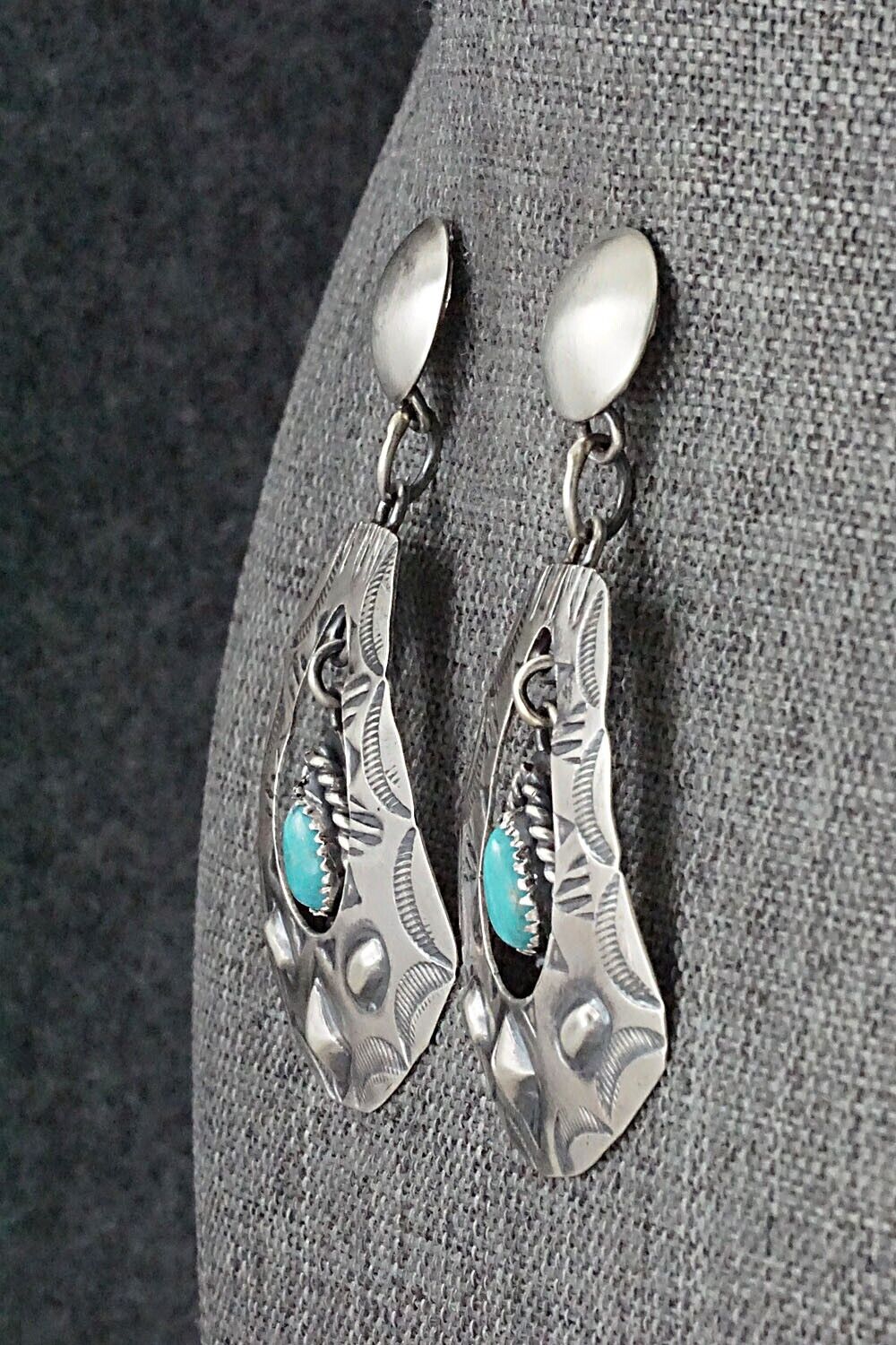 Turquoise & Sterling Silver Earrings - Gabrielle Yazzie