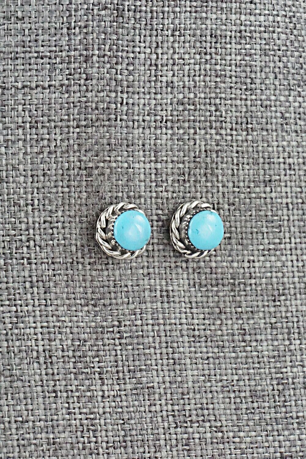 Turquoise & Sterling Silver Earrings - Leander Cachini