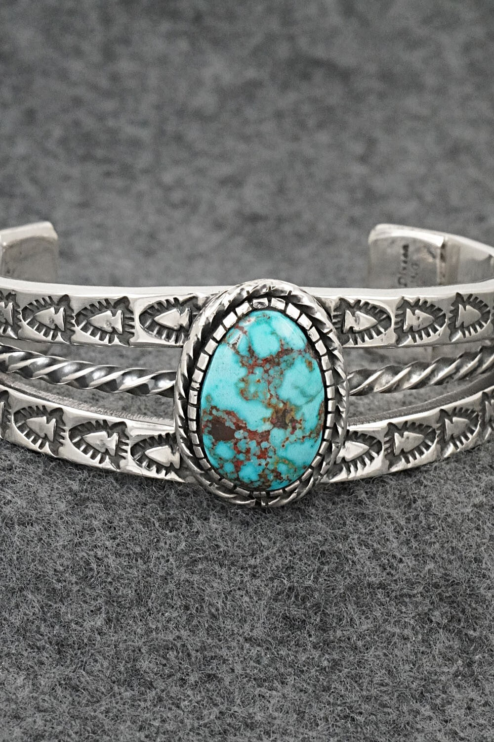 Turquoise and Sterling Silver Bracelet - Roland Dixson