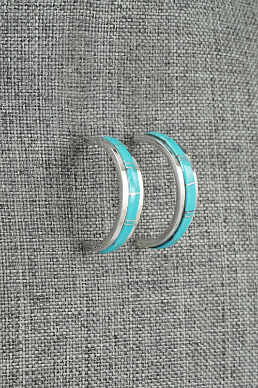 Turquoise & Sterling Silver Earrings - Wilbert Muskett Jr.