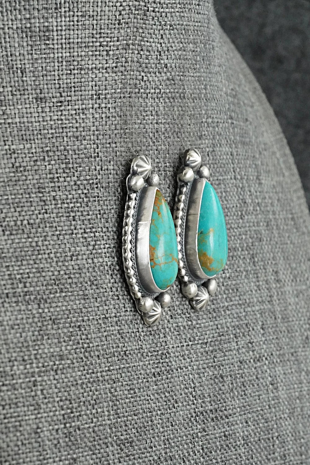 Turquoise & Sterling Silver Earrings - Darrin Livingston