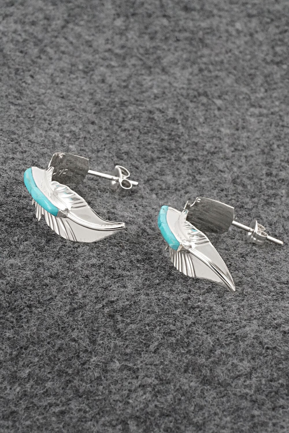Turquoise & Sterling Silver Earrings - Alan Barney
