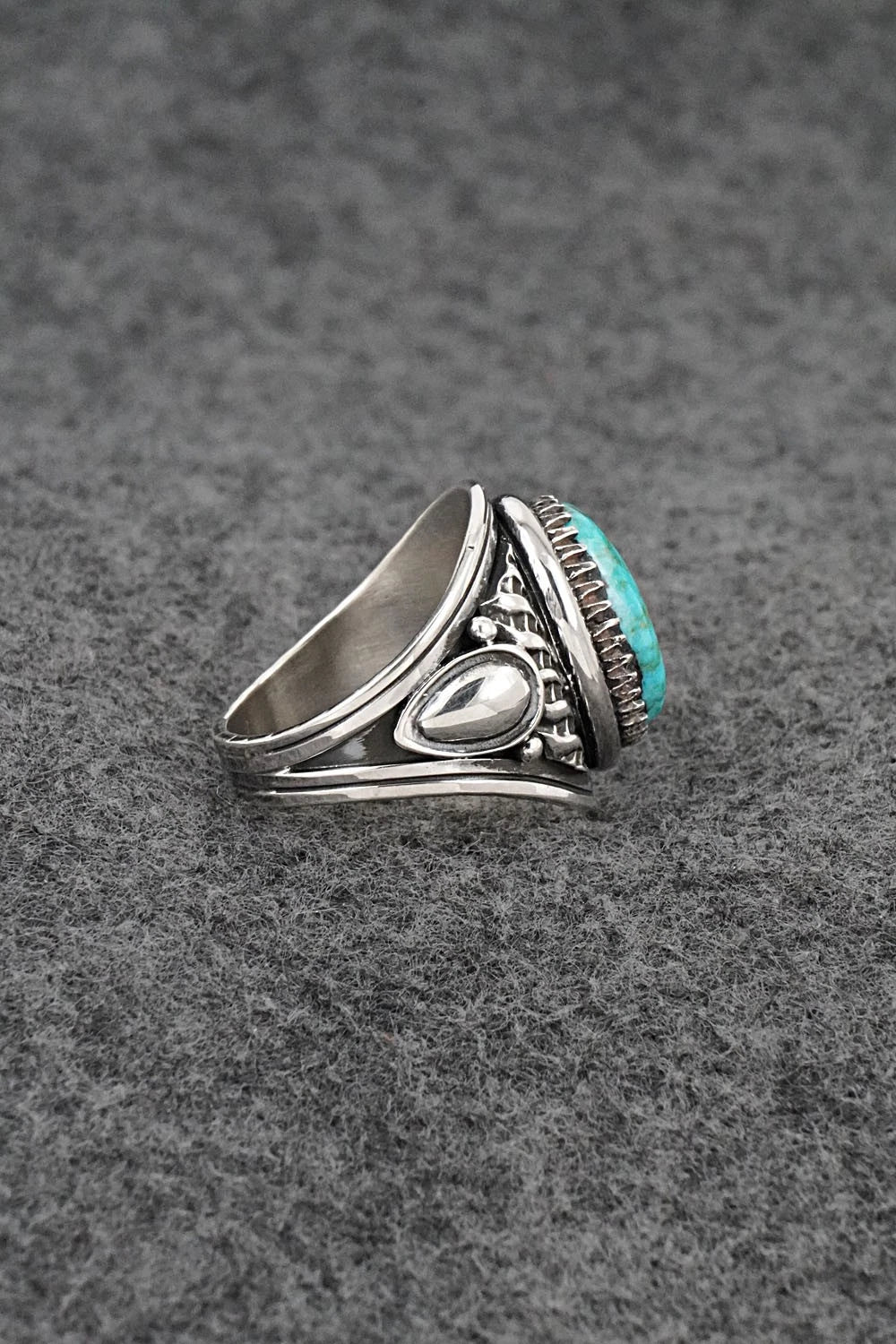 Turquoise & Sterling Silver Ring - Derrick Gordon - Size 8