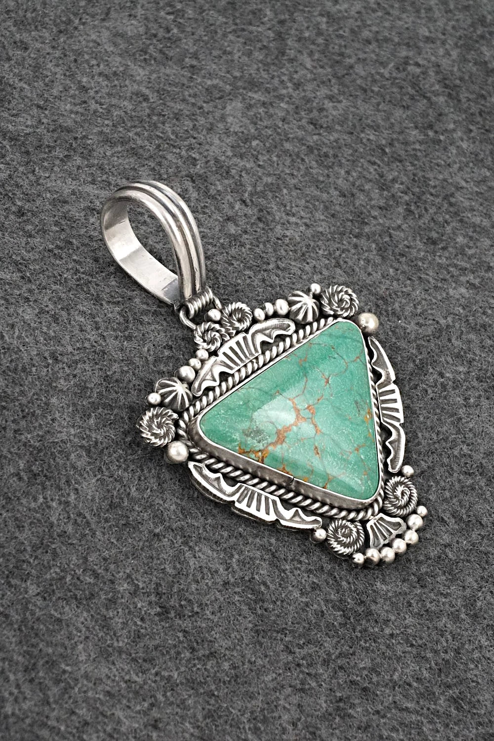 Turquoise & Sterling Silver Pendant - Rosita Calladitto
