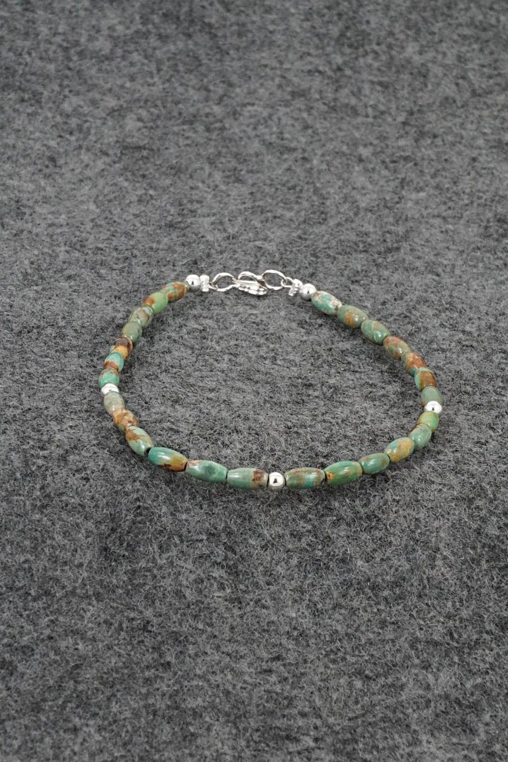 Turquoise & Sterling Silver Bracelet - Doreen Jake