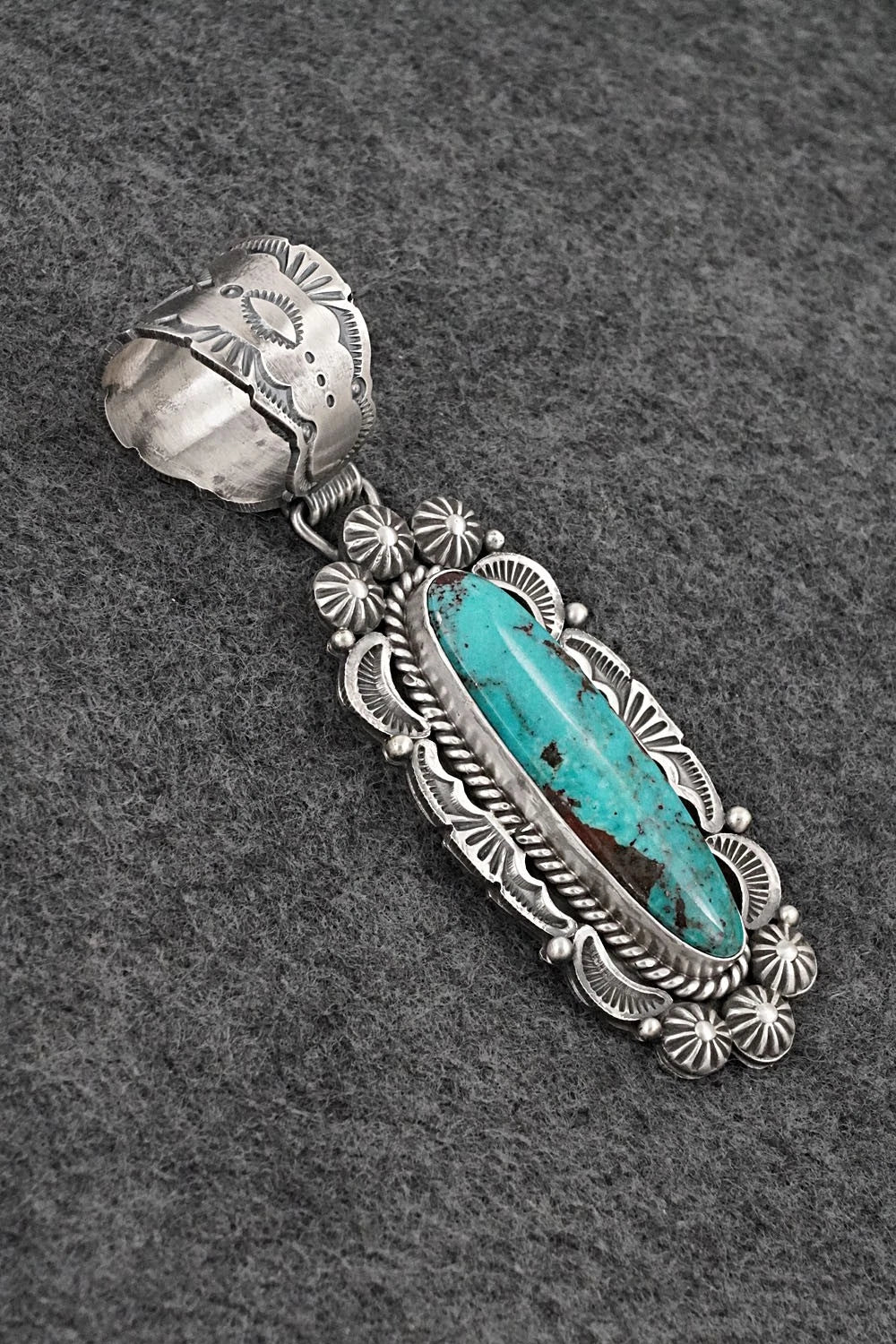 Turquoise & Sterling Silver Pendant - Rosita Calladitto