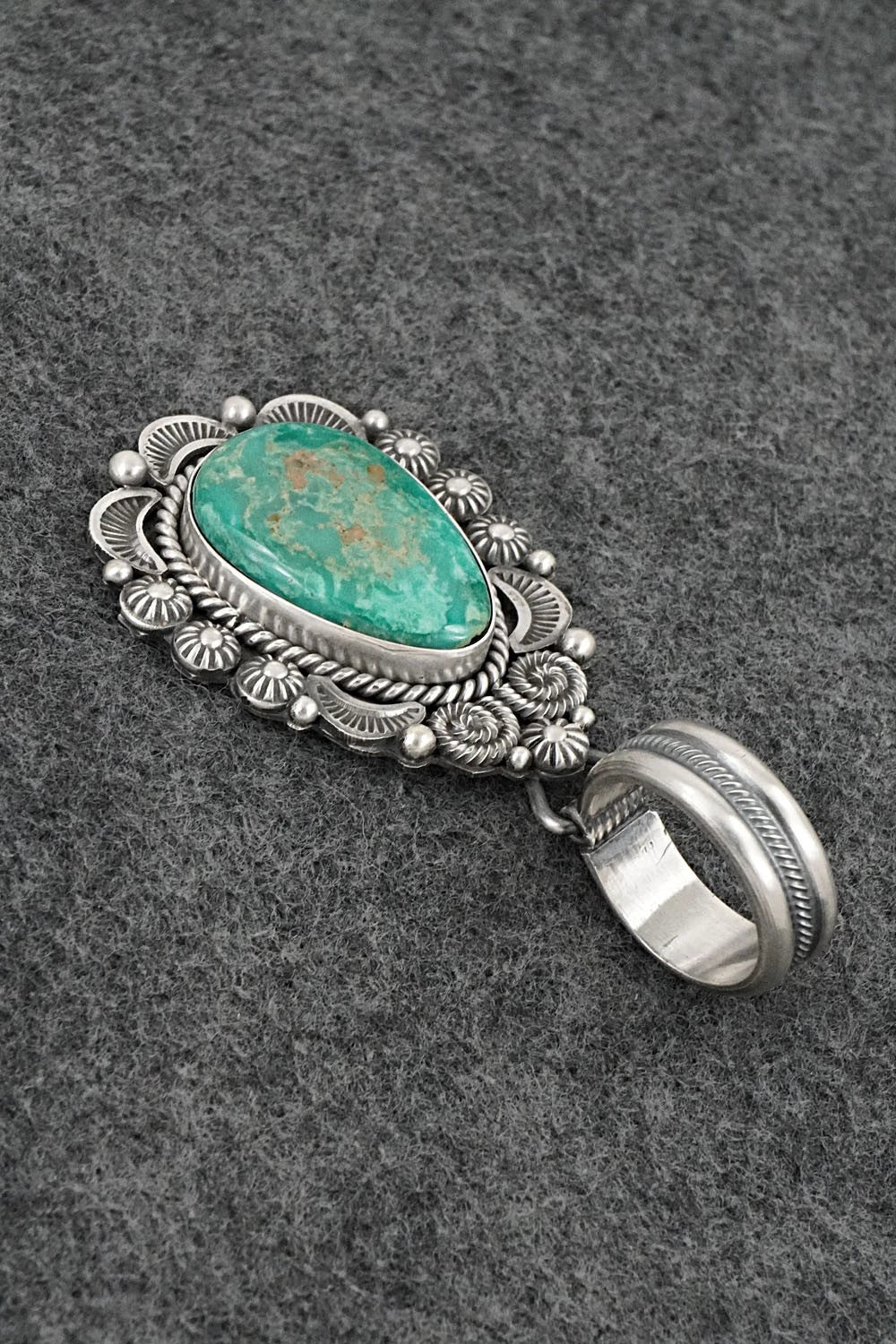 Turquoise & Sterling Silver Pendant - Rosita Calladitto