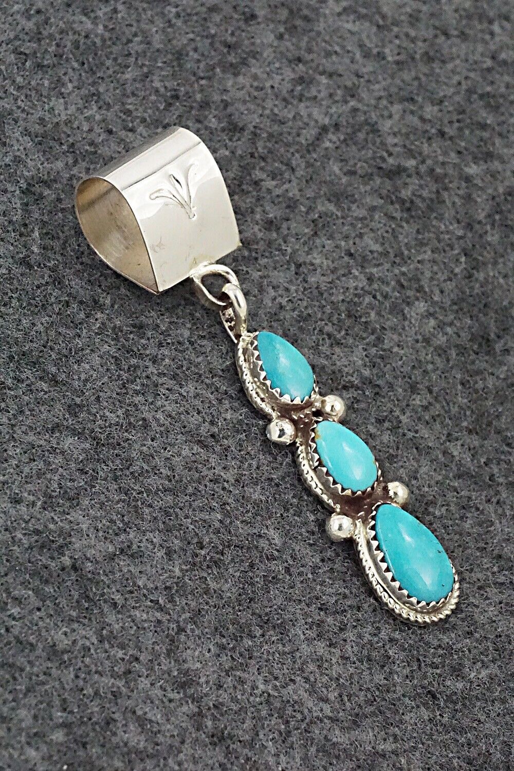 Turquoise & Sterling Silver Pendant - Ernest Hawthorne