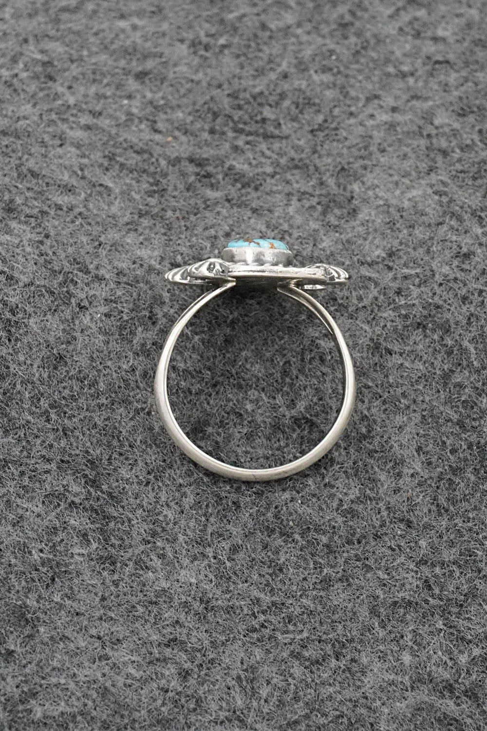 Turquoise and Sterling Silver Ring - Jerryson Henio - Size 8