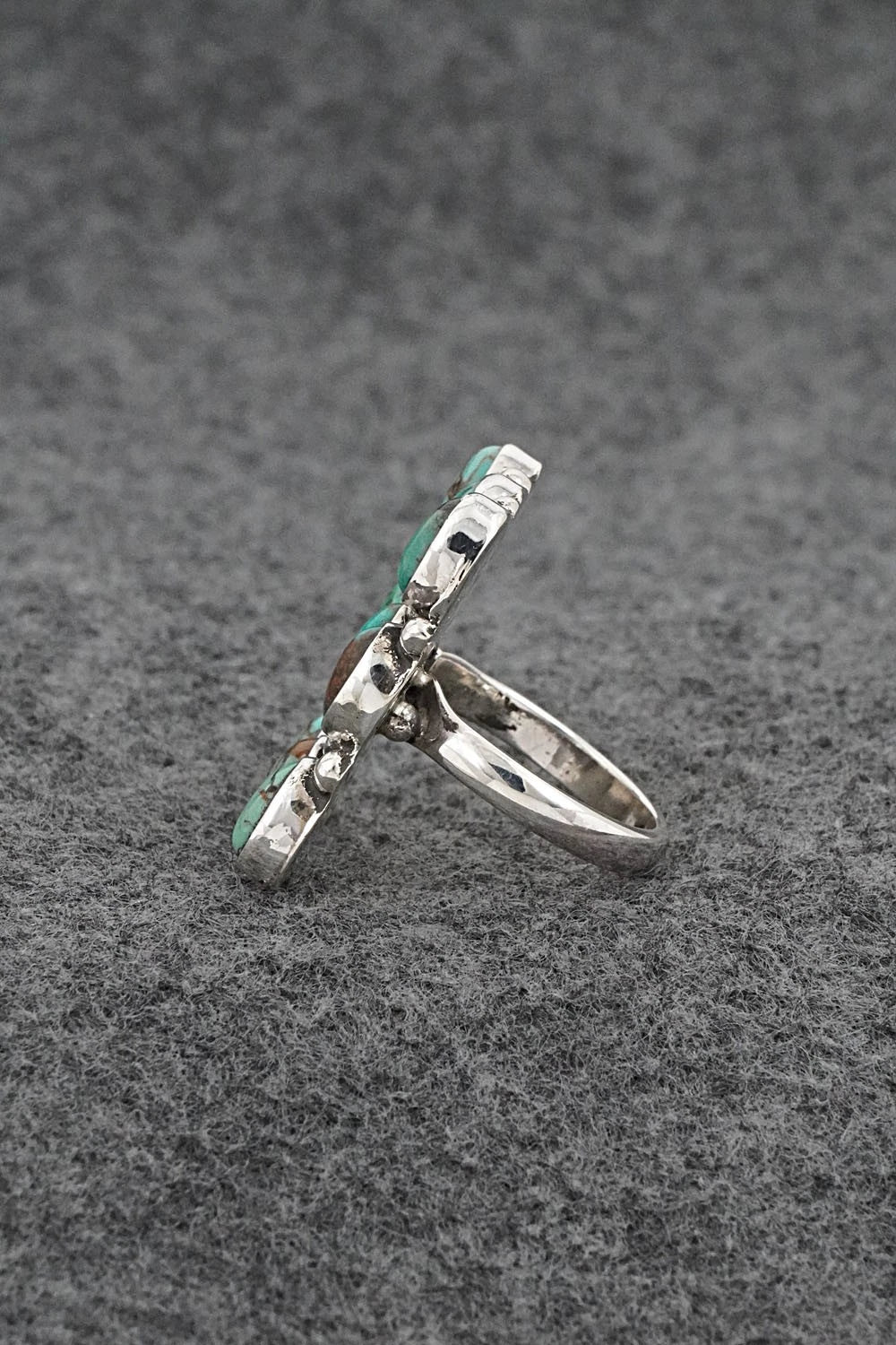 Turquoise & Sterling Silver Ring - Priscilla Reeder - Size 8