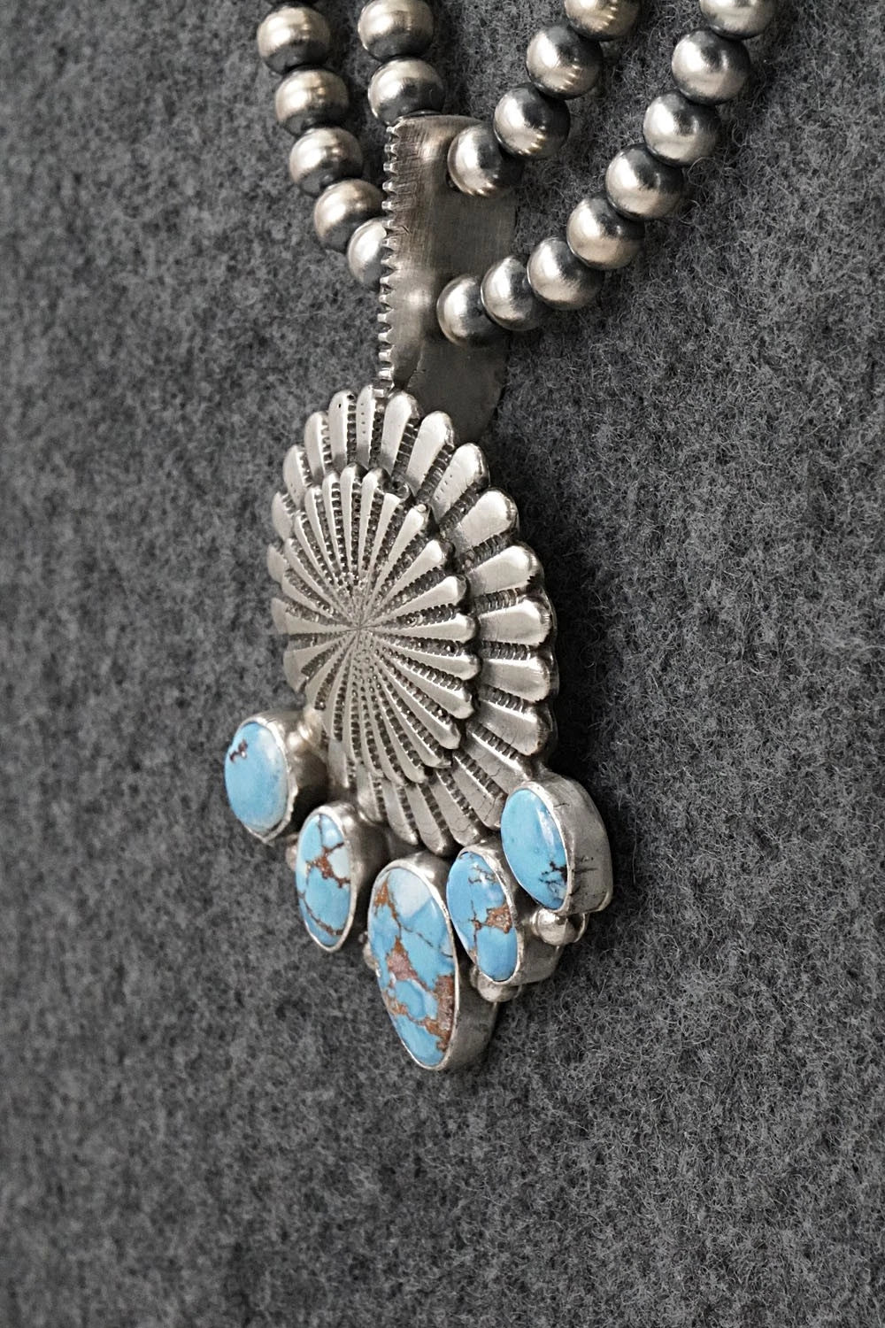 Turquoise & Sterling Silver Necklace - Tom Lewis