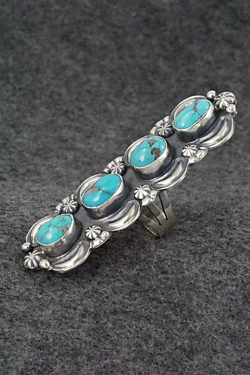 Turquoise & Sterling Silver Ring - Jeff James - Size 7.25