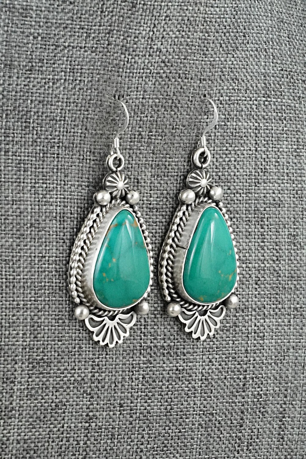 Turquoise & Sterling Silver Earrings - Michael Calladitto