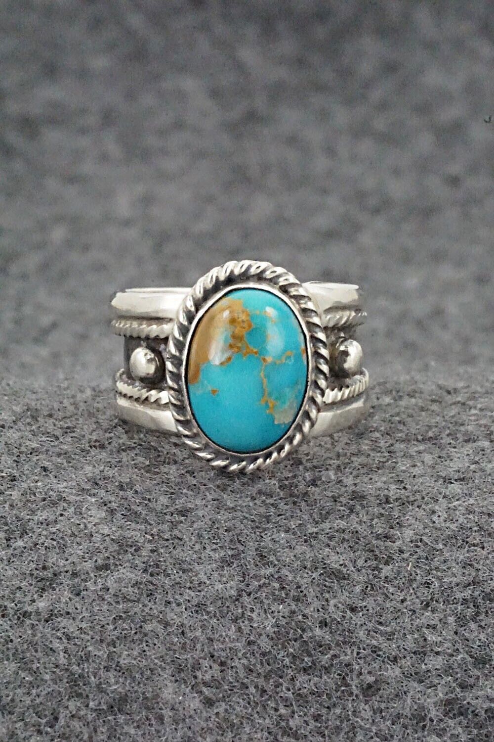 Turquoise & Sterling Silver Ring - Thomas Yazzie - Size 9