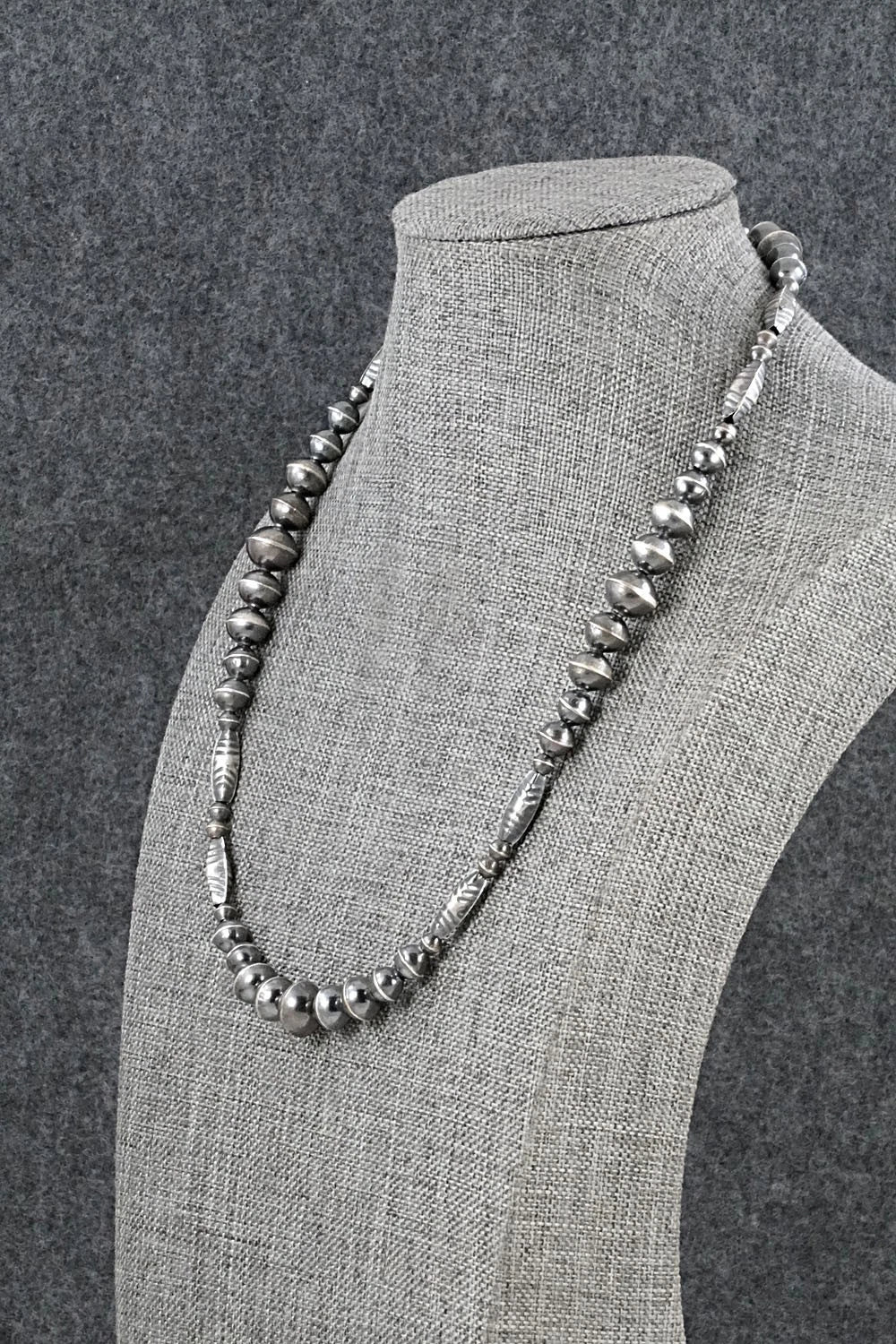 Sterling Silver Navajo Pearl Necklace 18" - Vintage