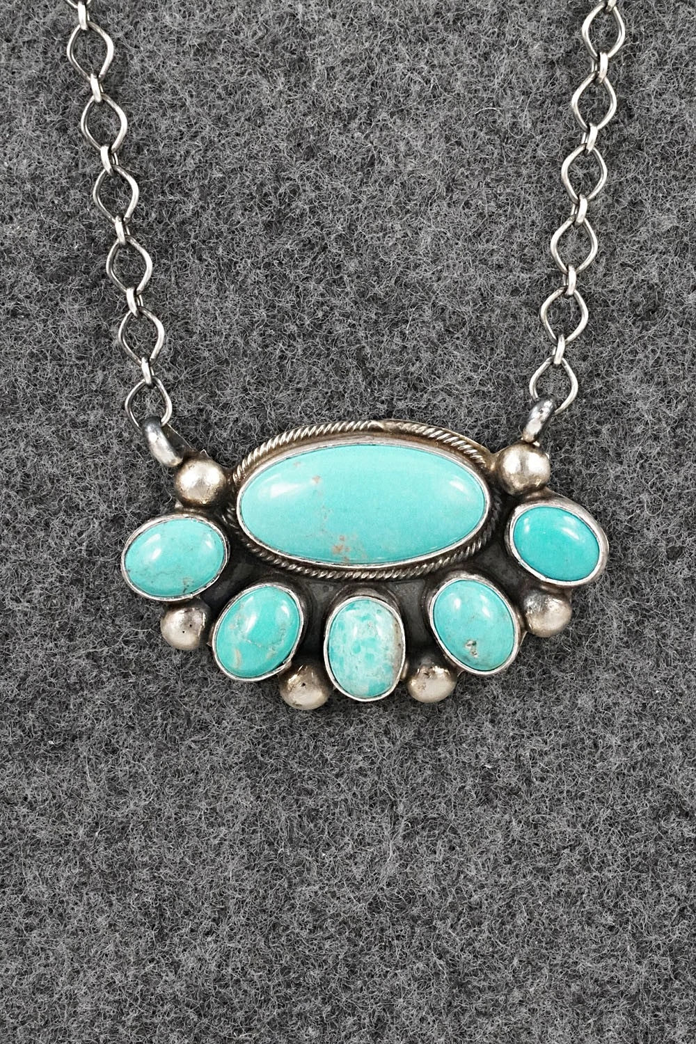 Turquoise & Sterling Silver Necklace - Kathleen Livingston