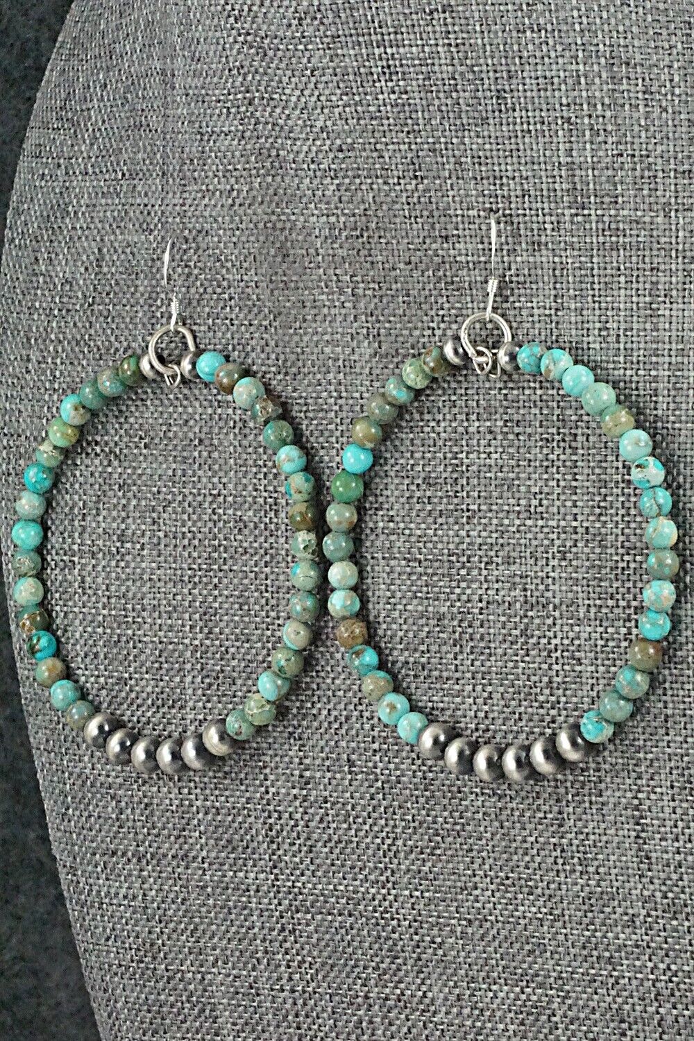 Turquoise & Sterling Silver Earrings - Doreen Jake